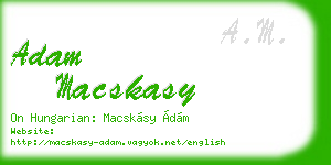 adam macskasy business card